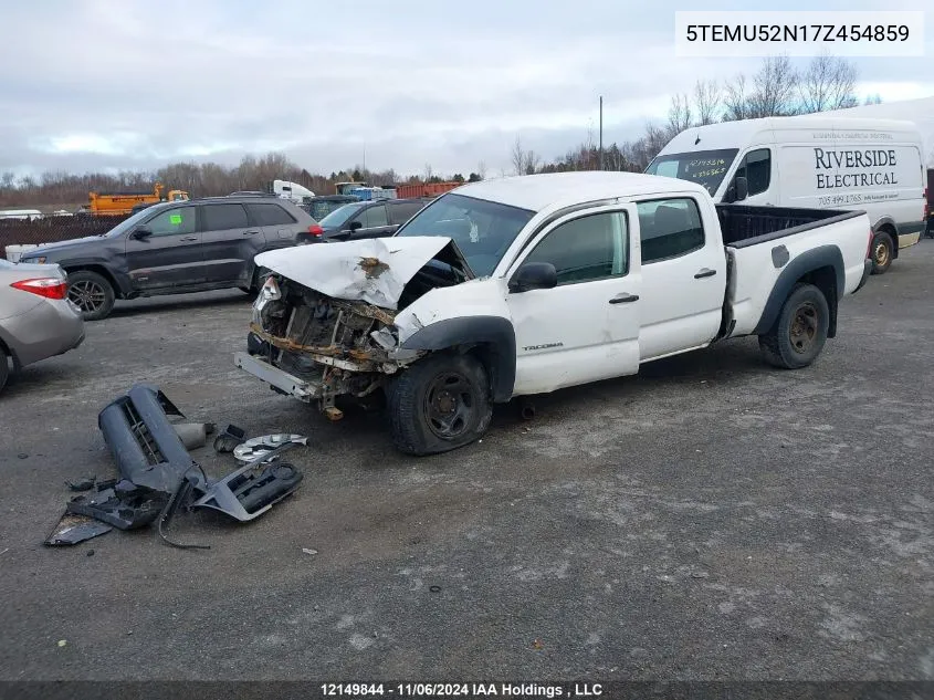 2007 Toyota Tacoma Double Cab Long Bed VIN: 5TEMU52N17Z454859 Lot: 12149844