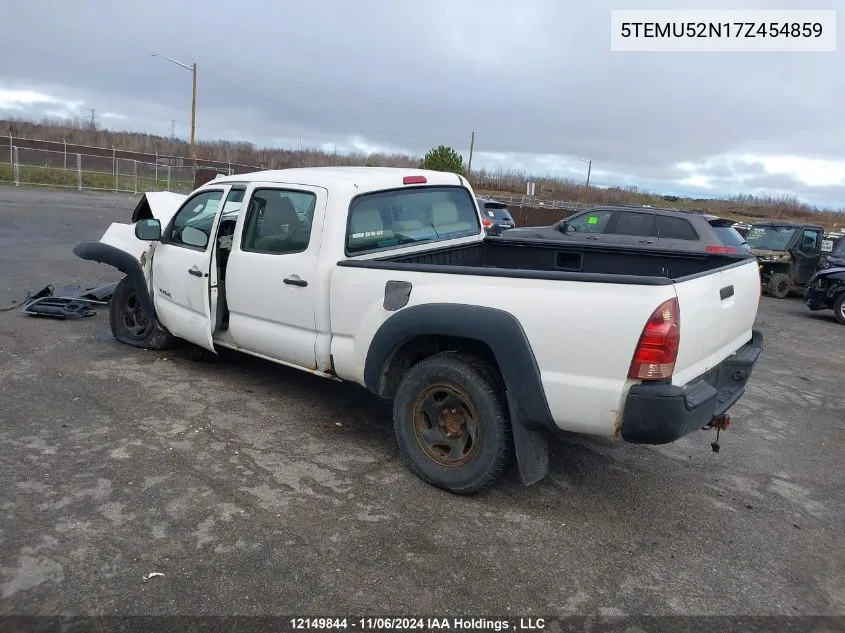 2007 Toyota Tacoma Double Cab Long Bed VIN: 5TEMU52N17Z454859 Lot: 12149844