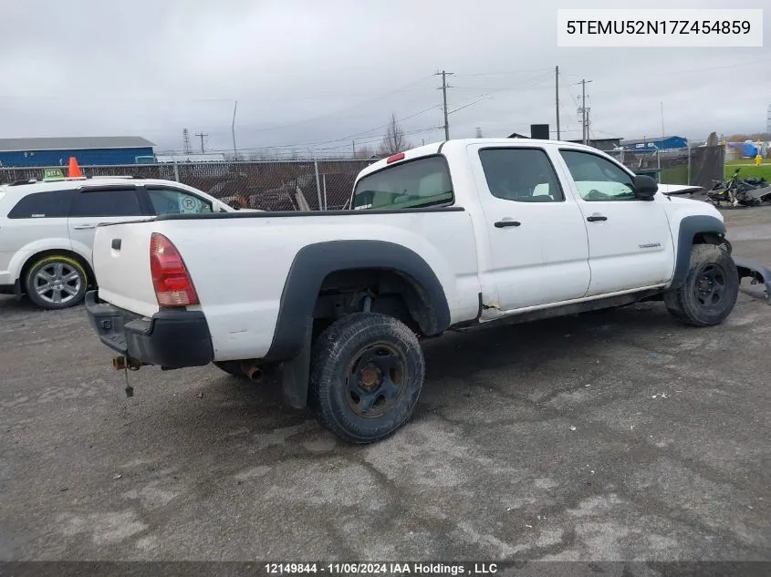 2007 Toyota Tacoma Double Cab Long Bed VIN: 5TEMU52N17Z454859 Lot: 12149844