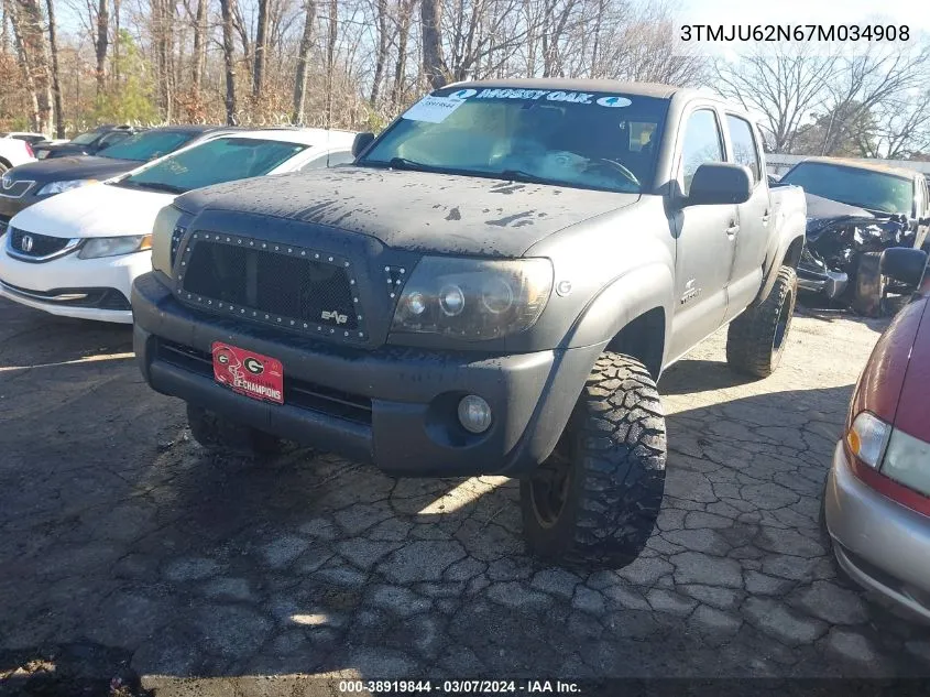 2007 Toyota Tacoma Prerunner V6 VIN: 3TMJU62N67M034908 Lot: 38919844