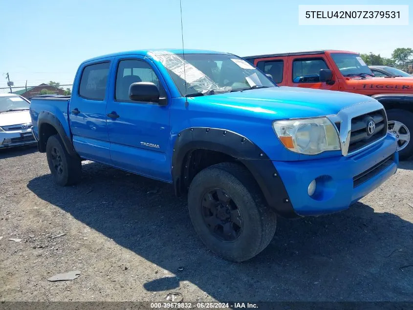 2007 Toyota Tacoma Base V6 VIN: 5TELU42N07Z379531 Lot: 39679832