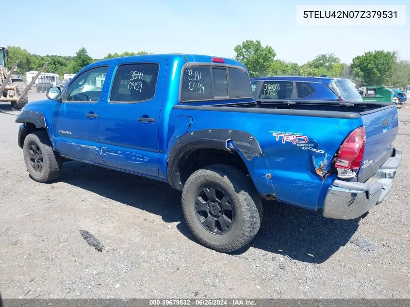 2007 Toyota Tacoma Base V6 VIN: 5TELU42N07Z379531 Lot: 39679832