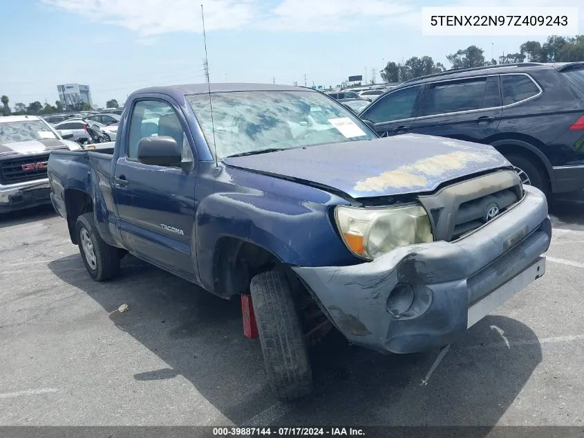 2007 Toyota Tacoma VIN: 5TENX22N97Z409243 Lot: 39887144