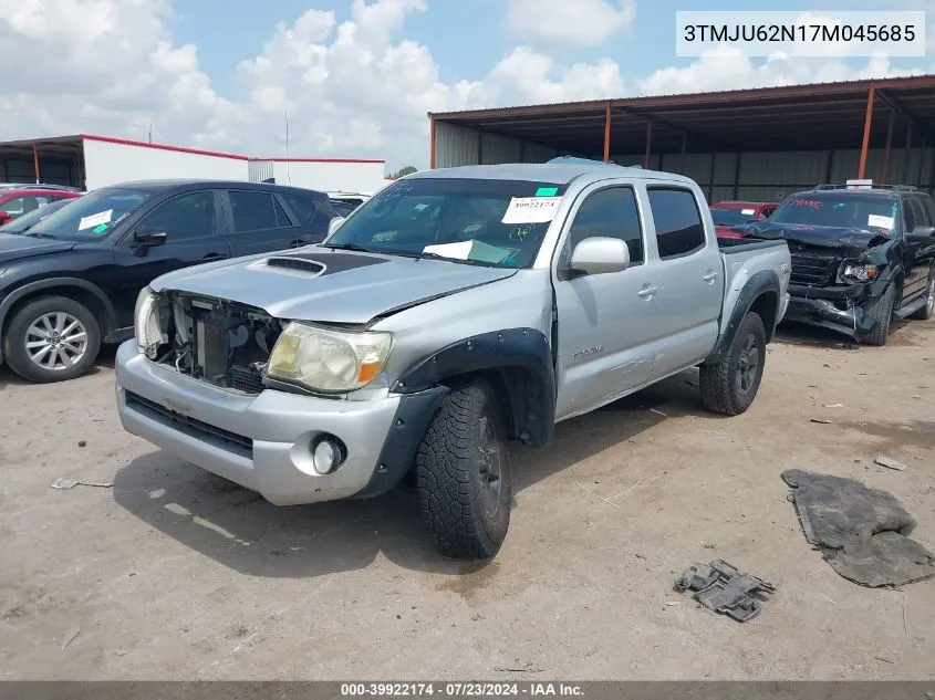 2007 Toyota Tacoma Prerunner V6 VIN: 3TMJU62N17M045685 Lot: 39922174