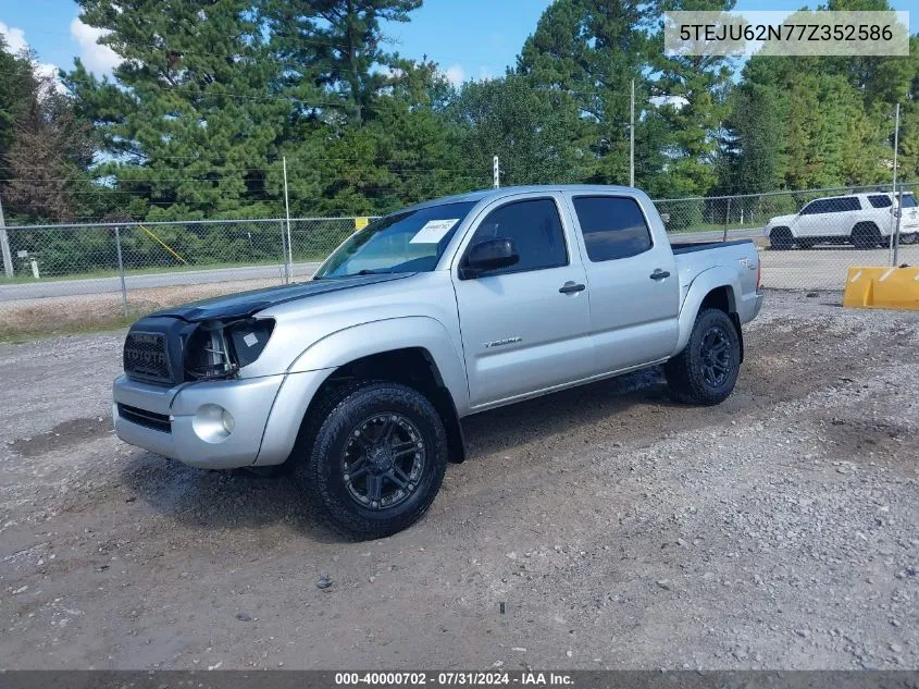 2007 Toyota Tacoma Prerunner V6 VIN: 5TEJU62N77Z352586 Lot: 40000702