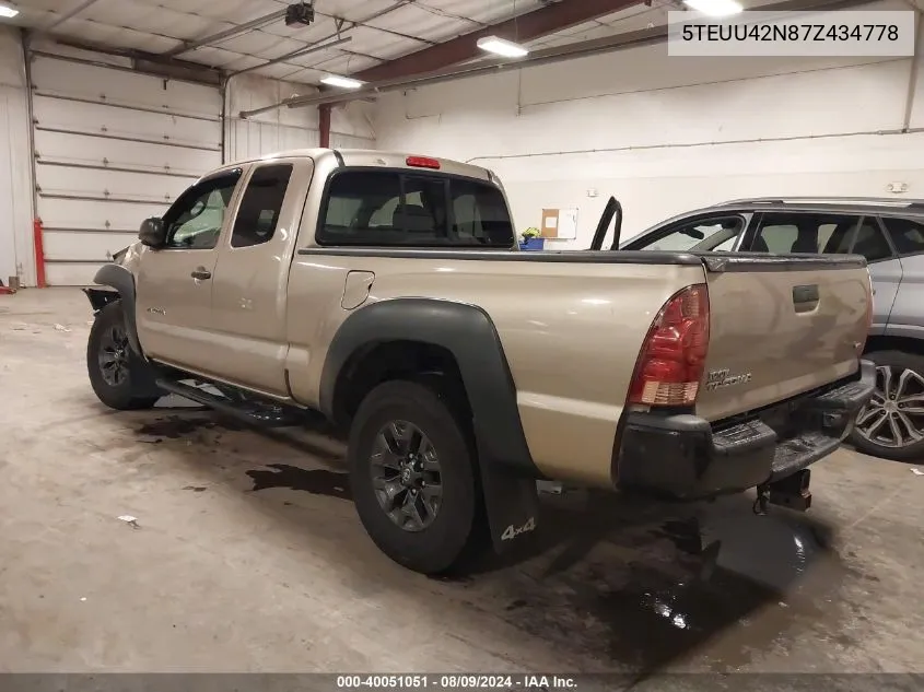 5TEUU42N87Z434778 2007 Toyota Tacoma Base V6