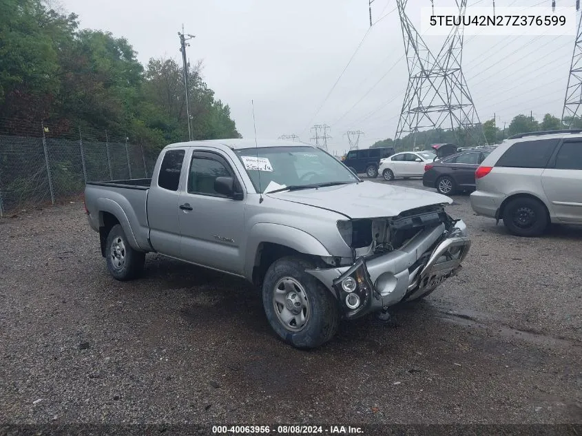 2007 Toyota Tacoma Base V6 VIN: 5TEUU42N27Z376599 Lot: 40063956