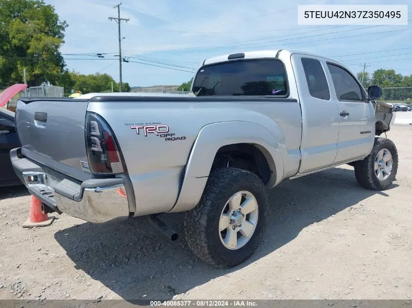 2007 Toyota Tacoma Base V6 VIN: 5TEUU42N37Z350495 Lot: 40085377