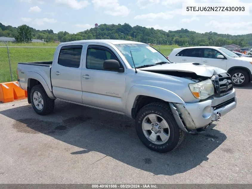 2007 Toyota Tacoma Double Cab Prerunner VIN: 5TEJU62N27Z430093 Lot: 40161586