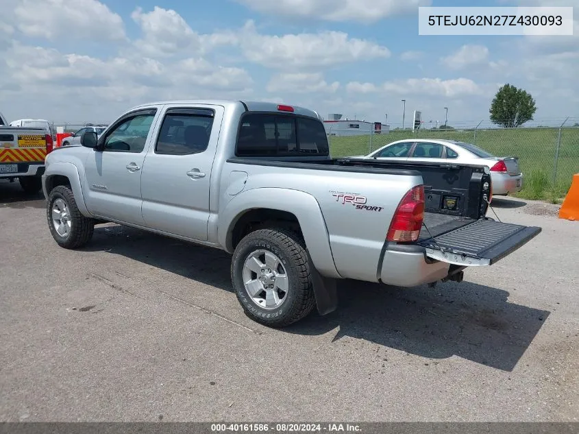 2007 Toyota Tacoma Double Cab Prerunner VIN: 5TEJU62N27Z430093 Lot: 40161586