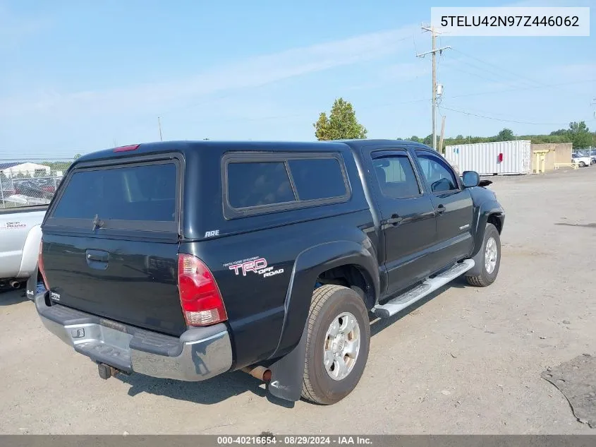 2007 Toyota Tacoma Base V6 VIN: 5TELU42N97Z446062 Lot: 40216654