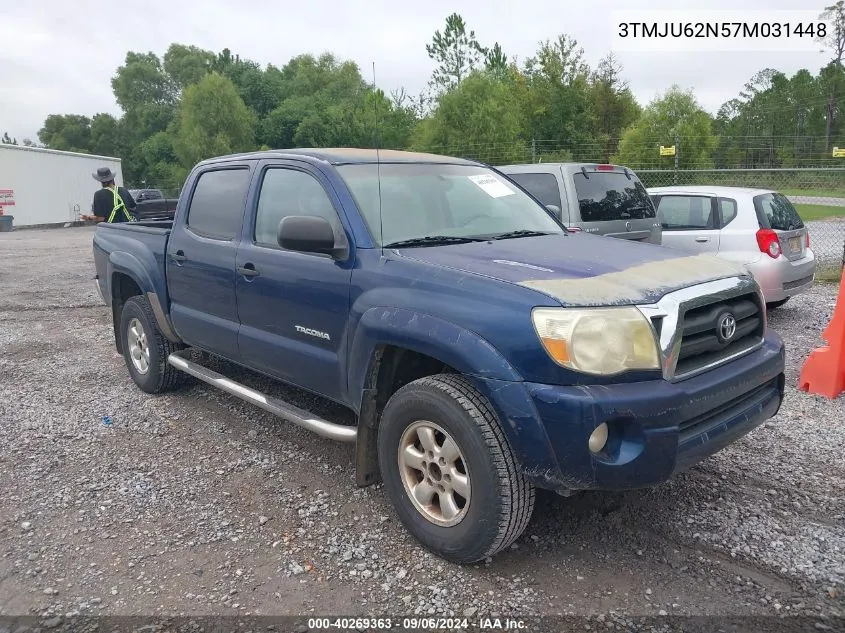 2007 Toyota Tacoma Prerunner V6 VIN: 3TMJU62N57M031448 Lot: 40269363