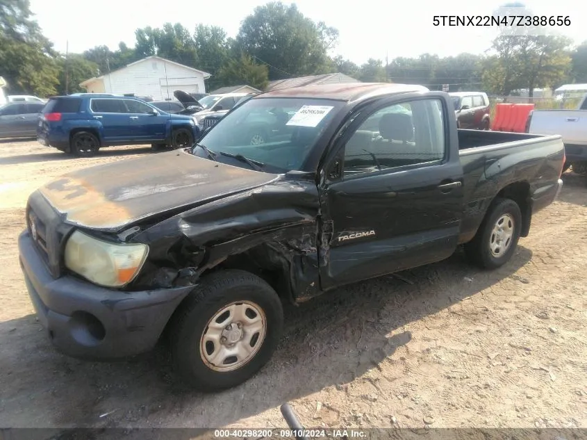 2007 Toyota Tacoma VIN: 5TENX22N47Z388656 Lot: 40298200