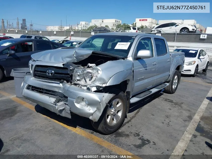 2007 Toyota Tacoma Prerunner V6 VIN: 5TEJU62N77Z450761 Lot: 40300337