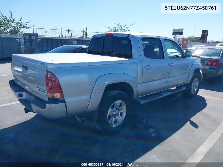 2007 Toyota Tacoma Prerunner V6 VIN: 5TEJU62N77Z450761 Lot: 40300337