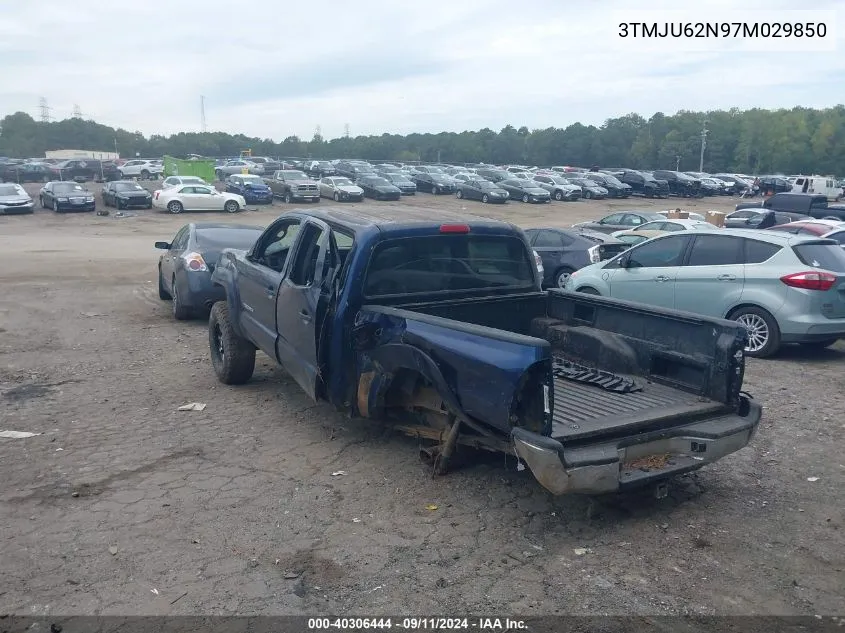 2007 Toyota Tacoma Prerunner V6 VIN: 3TMJU62N97M029850 Lot: 40306444