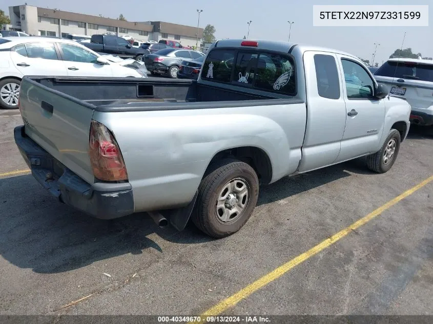 2007 Toyota Tacoma VIN: 5TETX22N97Z331599 Lot: 40349670