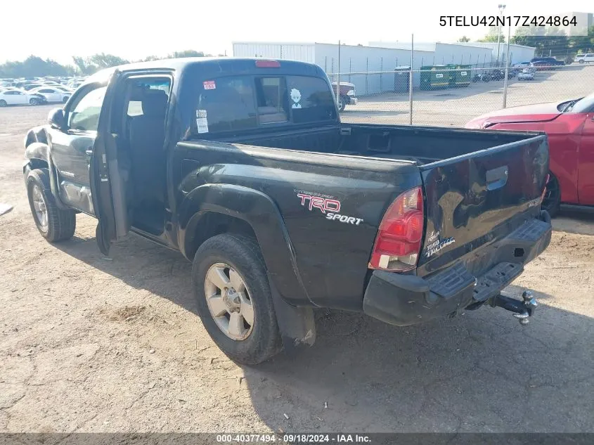 2007 Toyota Tacoma Base V6 VIN: 5TELU42N17Z424864 Lot: 40377494