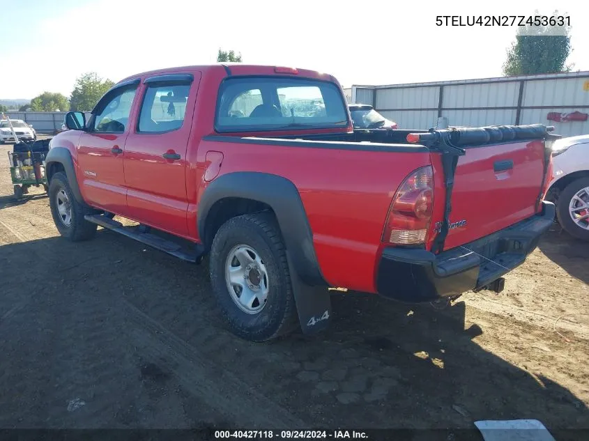 2007 Toyota Tacoma Base V6 VIN: 5TELU42N27Z453631 Lot: 40427118