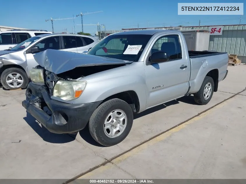 2007 Toyota Tacoma VIN: 5TENX22N17Z412234 Lot: 40452152