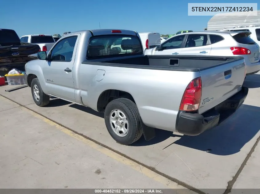 2007 Toyota Tacoma VIN: 5TENX22N17Z412234 Lot: 40452152