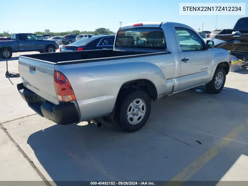 2007 Toyota Tacoma VIN: 5TENX22N17Z412234 Lot: 40452152