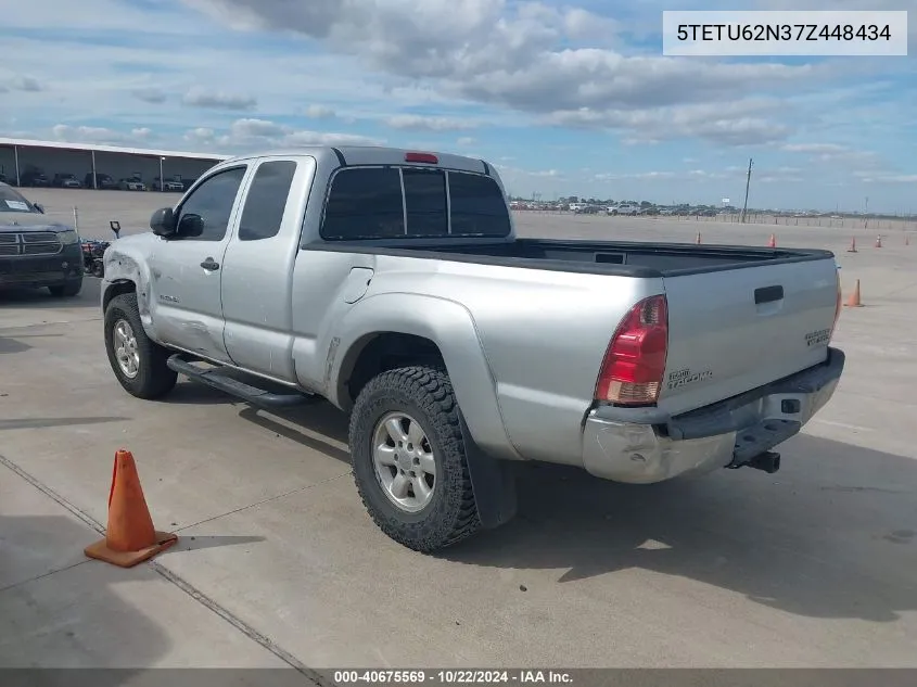 2007 Toyota Tacoma Prerunner V6 VIN: 5TETU62N37Z448434 Lot: 40675569