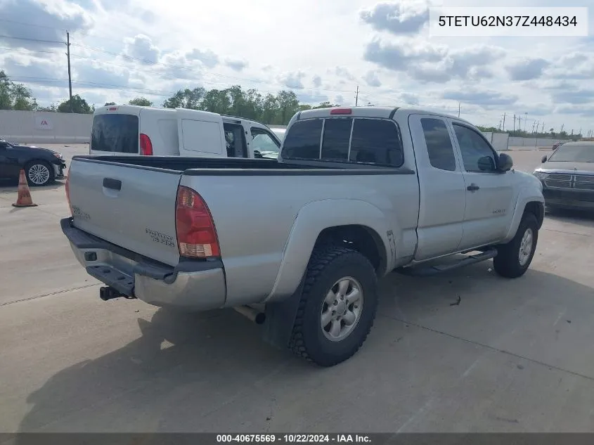 2007 Toyota Tacoma Prerunner V6 VIN: 5TETU62N37Z448434 Lot: 40675569