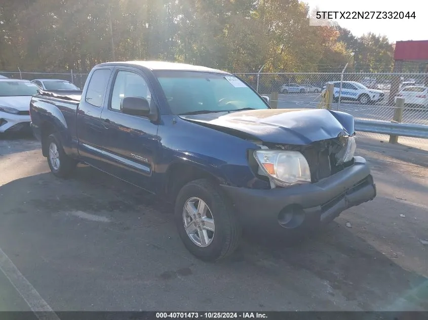 2007 Toyota Tacoma VIN: 5TETX22N27Z332044 Lot: 40701473