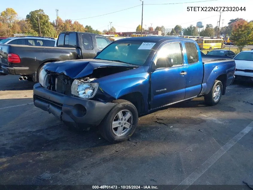 2007 Toyota Tacoma VIN: 5TETX22N27Z332044 Lot: 40701473