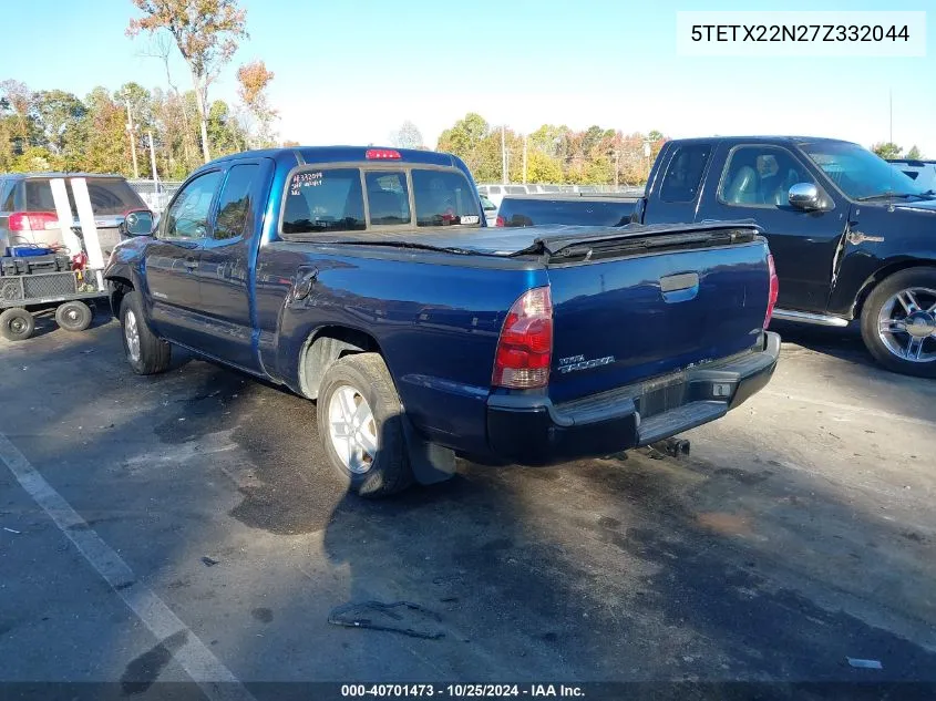 2007 Toyota Tacoma VIN: 5TETX22N27Z332044 Lot: 40701473