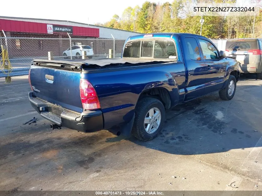 2007 Toyota Tacoma VIN: 5TETX22N27Z332044 Lot: 40701473