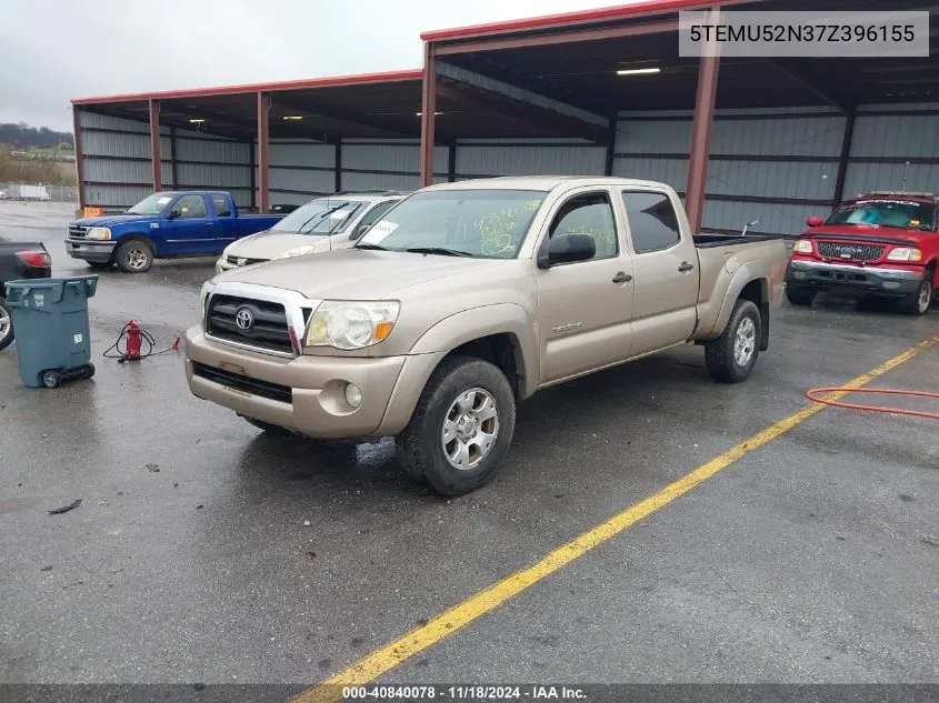 2007 Toyota Tacoma Base V6 VIN: 5TEMU52N37Z396155 Lot: 40840078