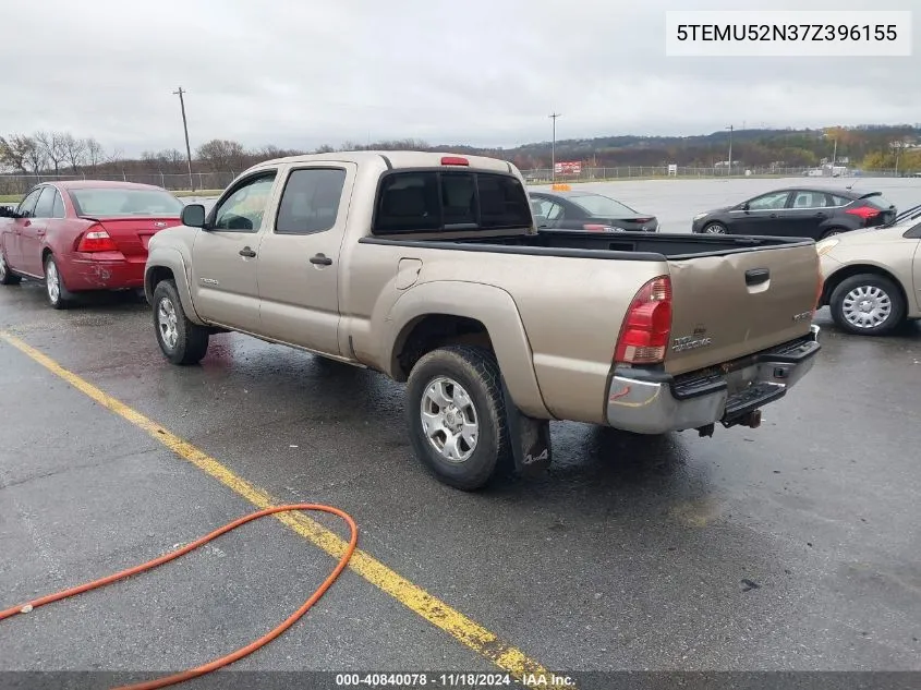 2007 Toyota Tacoma Base V6 VIN: 5TEMU52N37Z396155 Lot: 40840078