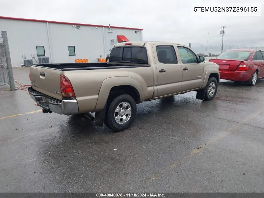 2007 Toyota Tacoma Base V6 VIN: 5TEMU52N37Z396155 Lot: 40840078