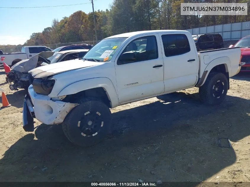 2007 Toyota Tacoma Prerunner V6 VIN: 3TMJU62N37M034896 Lot: 40856066