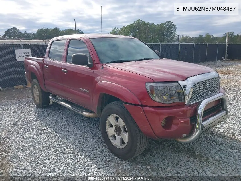 2007 Toyota Tacoma Prerunner V6 VIN: 3TMJU62N87M048437 Lot: 40867714