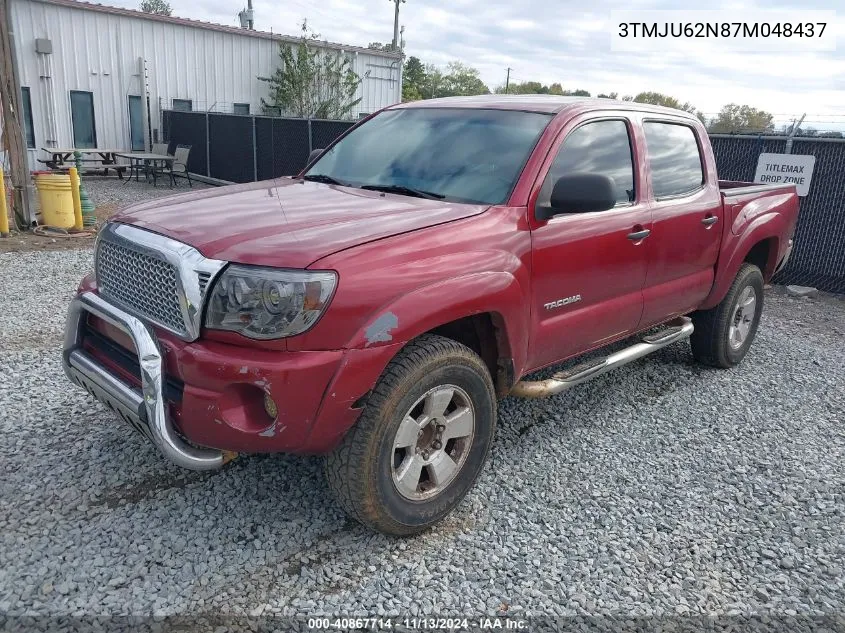 2007 Toyota Tacoma Prerunner V6 VIN: 3TMJU62N87M048437 Lot: 40867714