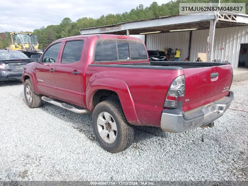 2007 Toyota Tacoma Prerunner V6 VIN: 3TMJU62N87M048437 Lot: 40867714