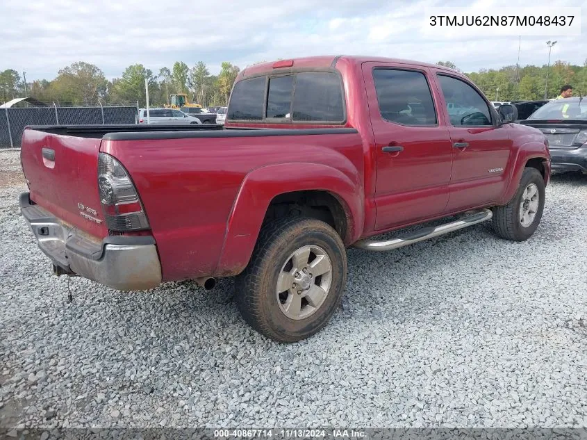 2007 Toyota Tacoma Prerunner V6 VIN: 3TMJU62N87M048437 Lot: 40867714