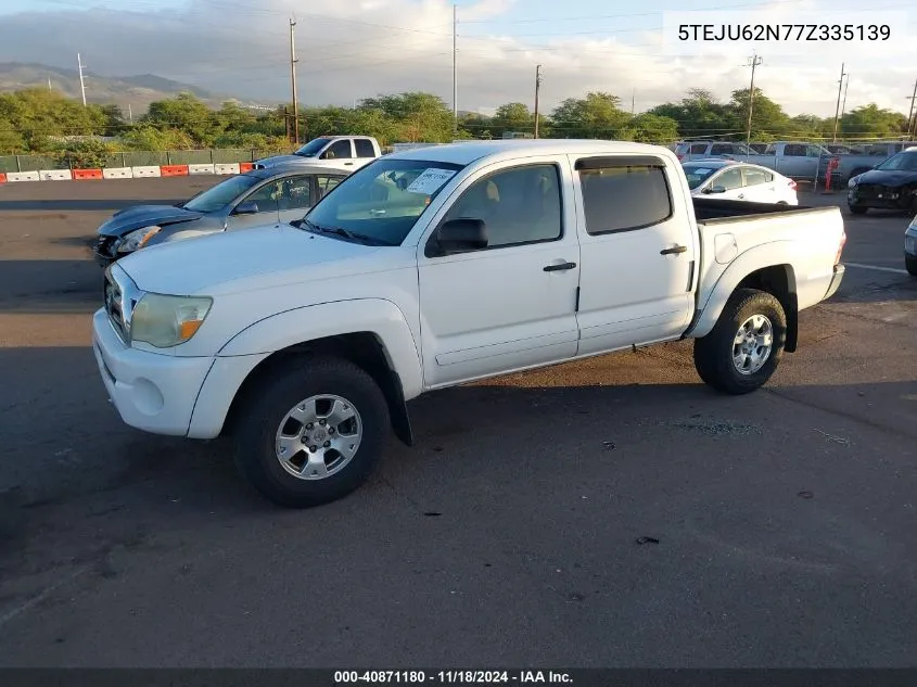 2007 Toyota Tacoma Prerunner V6 VIN: 5TEJU62N77Z335139 Lot: 40871180