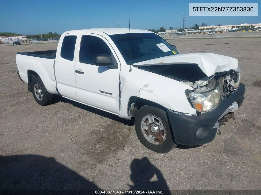 2007 Toyota Tacoma VIN: 5TETX22N77Z353830 Lot: 40877643