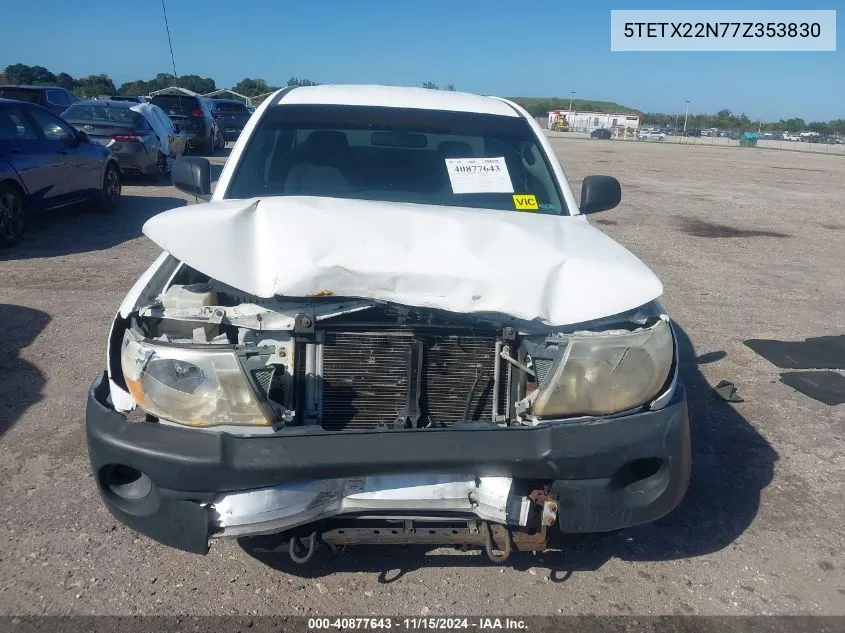 2007 Toyota Tacoma VIN: 5TETX22N77Z353830 Lot: 40877643