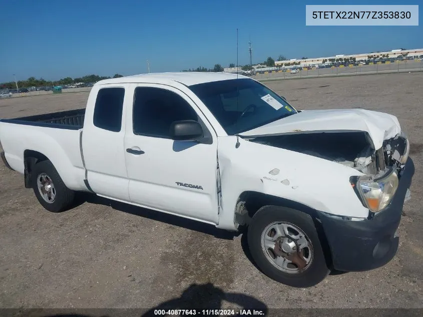 2007 Toyota Tacoma VIN: 5TETX22N77Z353830 Lot: 40877643