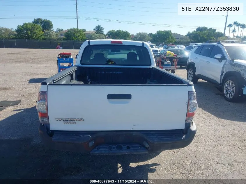 2007 Toyota Tacoma VIN: 5TETX22N77Z353830 Lot: 40877643