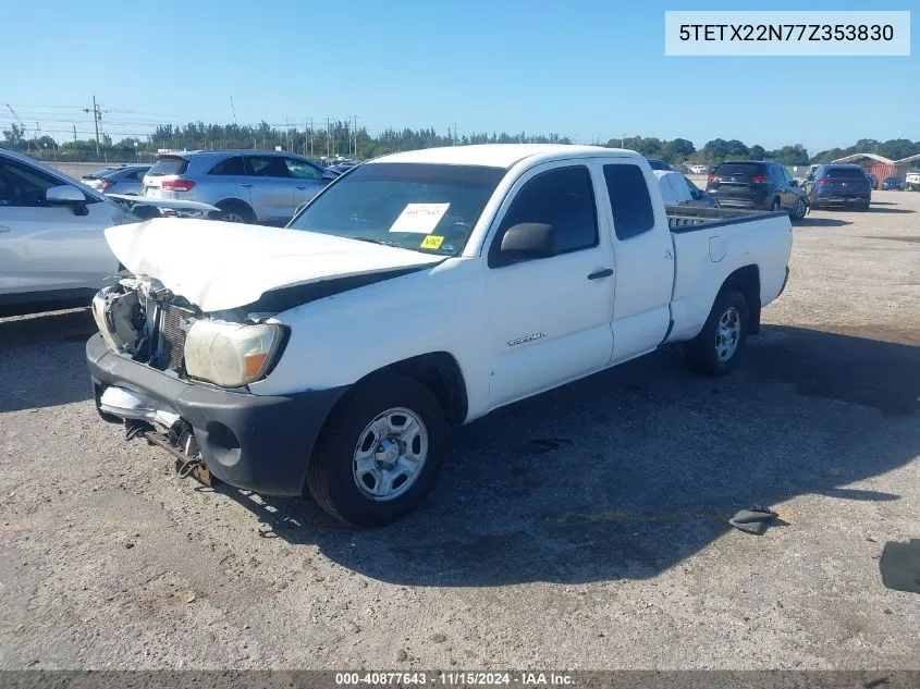 2007 Toyota Tacoma VIN: 5TETX22N77Z353830 Lot: 40877643