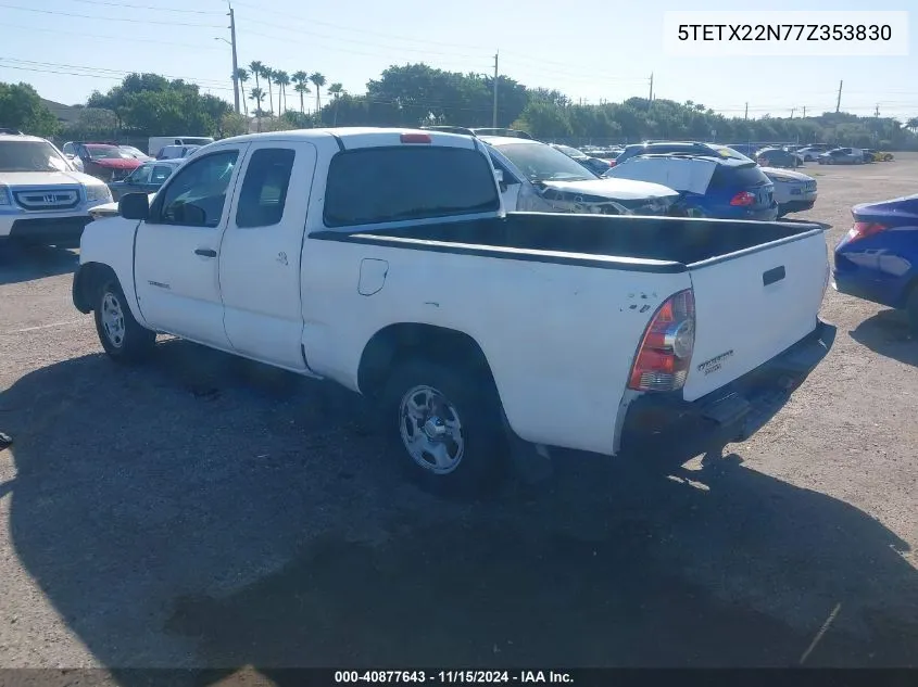 2007 Toyota Tacoma VIN: 5TETX22N77Z353830 Lot: 40877643