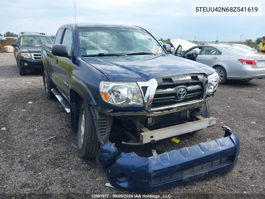 2008 Toyota Tacoma Access Cab VIN: 5TEUU42N68Z541619 Lot: 12091977