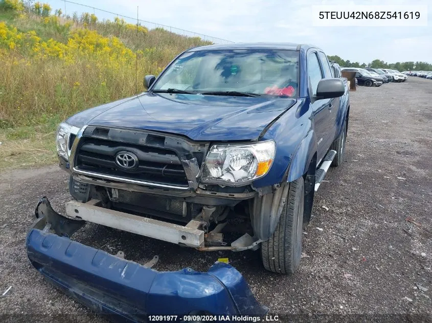 2008 Toyota Tacoma Access Cab VIN: 5TEUU42N68Z541619 Lot: 12091977