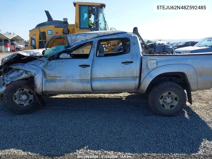 2008 Toyota Tacoma Prerunner V6 VIN: 5TEJU62N48Z592485 Lot: 39925868